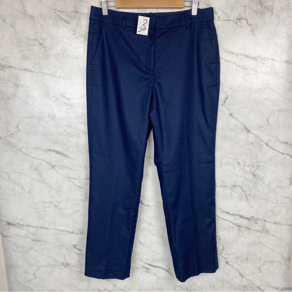 J. Crew 🎈Kellie Linen Blend Navy Blue Pants Sz 12